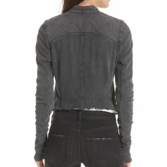 Free People at Evereve Shrunken Moto Cardigan Sz S NWT - Picture 4 of 16